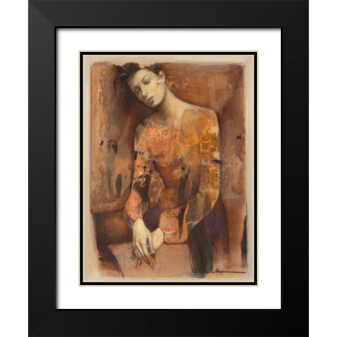 Harlequin Black Modern Wood Framed Art Print with Double Matting by Amrhein, Elvira