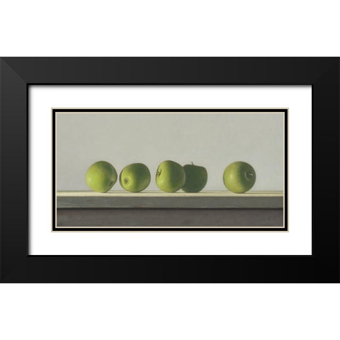IODK1228 Black Modern Wood Framed Art Print with Double Matting by Delaer