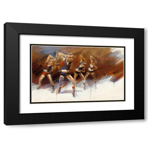 Dance up Black Modern Wood Framed Art Print with Double Matting by Meijering, Kitty