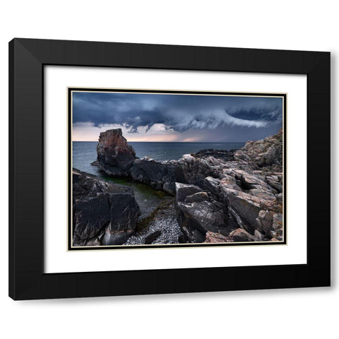 Approaching Storm Black Modern Wood Framed Art Print with Double Matting by Strand, Hans