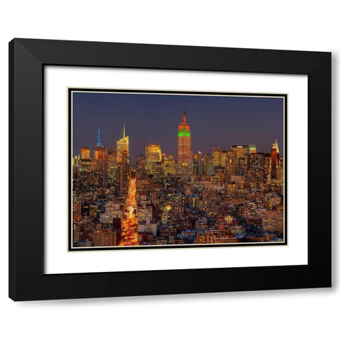 Skyline Black Modern Wood Framed Art Print with Double Matting by Terrible, Aurelien