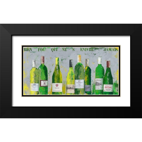 Selection de ma cave I Black Modern Wood Framed Art Print with Double Matting by Persillon, Francoise