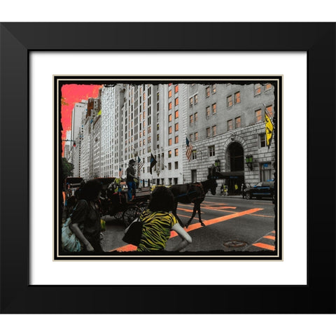 Crazy Horse Black Modern Wood Framed Art Print with Double Matting by Simonutti, Riccardo