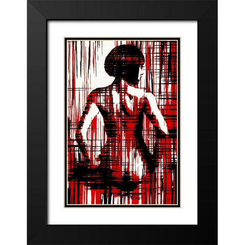 Mon Amour Black Modern Wood Framed Art Print with Double Matting by Vinet, Yannick