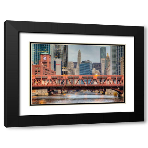 Almost Venice Black Modern Wood Framed Art Print with Double Matting by Terrible, Aurelien