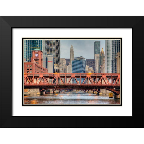 Almost Venice Black Modern Wood Framed Art Print with Double Matting by Terrible, Aurelien