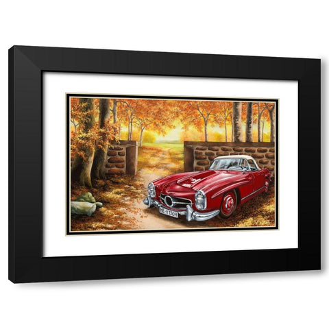 Pause Black Modern Wood Framed Art Print with Double Matting by Richter, Cornelia
