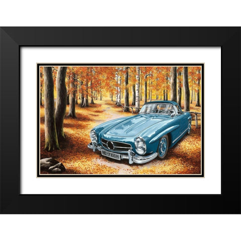 Ein Klassiker im Wald Black Modern Wood Framed Art Print with Double Matting by Richter, Cornelia