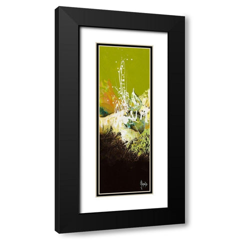 Amitie Black Modern Wood Framed Art Print with Double Matting by Jadis