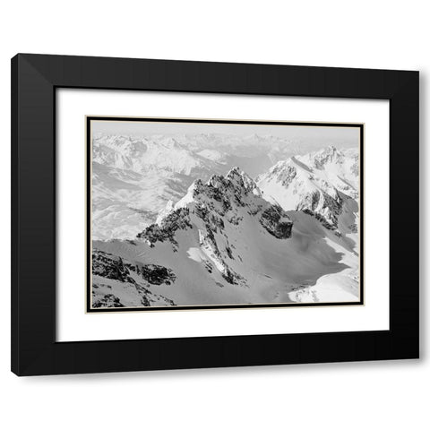 Valluga View-St Anton Black Modern Wood Framed Art Print with Double Matting by Butcher, Dave