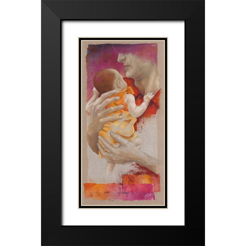 Paternite Black Modern Wood Framed Art Print with Double Matting by Cadoret, Virginie