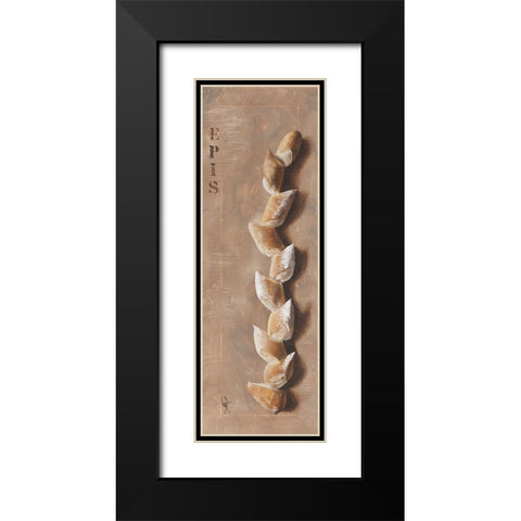 Baguette epi de ble Black Modern Wood Framed Art Print with Double Matting by Defontenay, Elodie