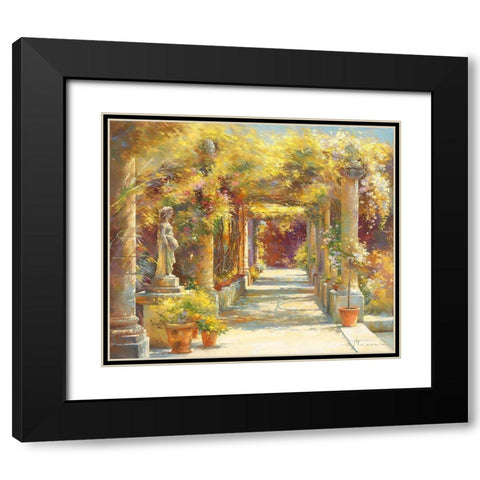La pergola de l abbaye Black Modern Wood Framed Art Print with Double Matting by Messely, Johan