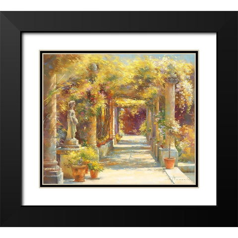 La pergola de l abbaye Black Modern Wood Framed Art Print with Double Matting by Messely, Johan