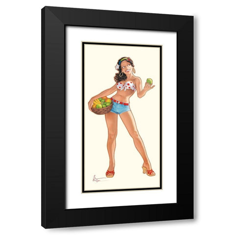 Juanita I Black Modern Wood Framed Art Print with Double Matting by Hitte, Patrick
