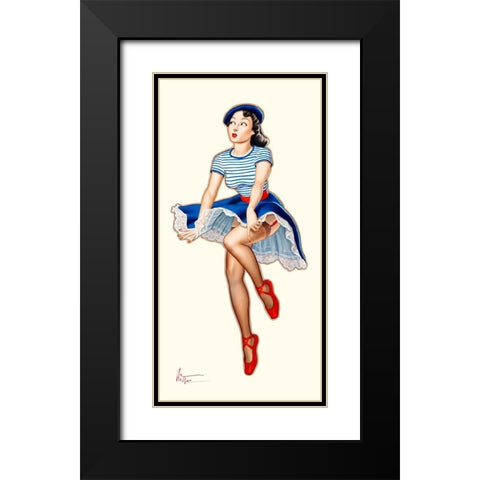 Titi Black Modern Wood Framed Art Print with Double Matting by Hitte, Patrick