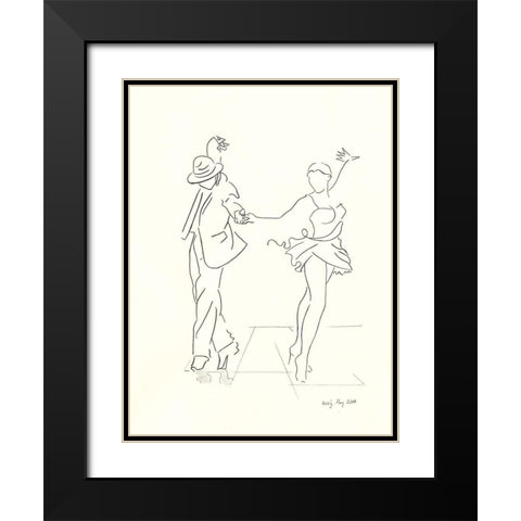 Der Checker Black Modern Wood Framed Art Print with Double Matting by Schneider, Rosy