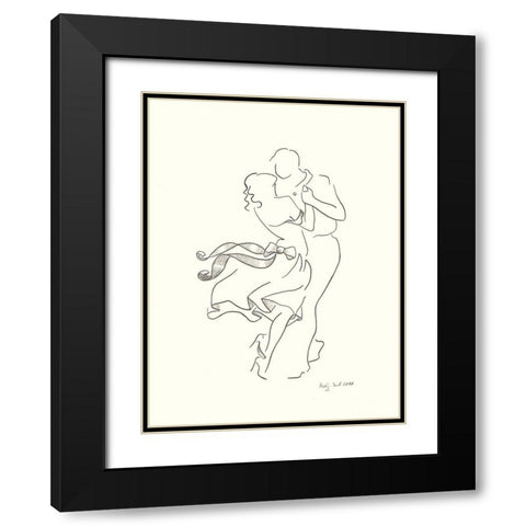 L amore Black Modern Wood Framed Art Print with Double Matting by Schneider, Rosy