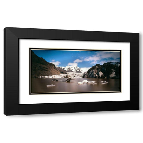 Vatnajokull-Island Black Modern Wood Framed Art Print with Double Matting by Seidel, Leo