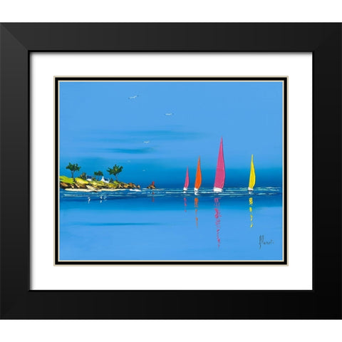 Jour de regate I Black Modern Wood Framed Art Print with Double Matting by Flanet, Frederic