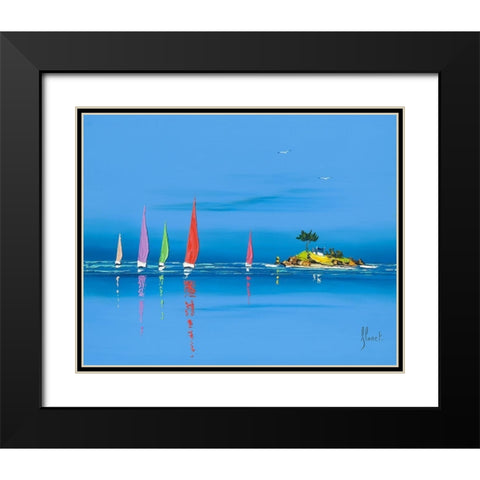 Jour de regate II Black Modern Wood Framed Art Print with Double Matting by Flanet, Frederic