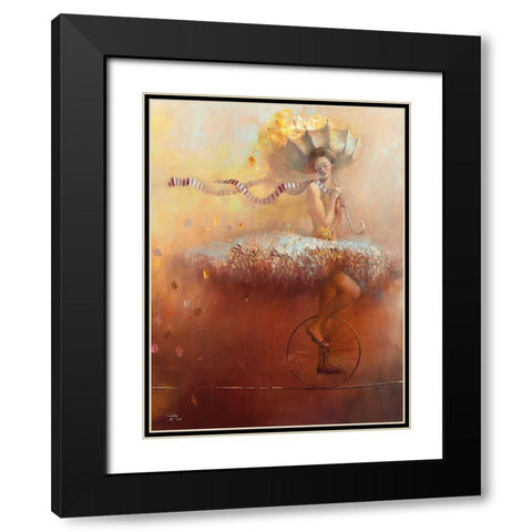 Parapluie Black Modern Wood Framed Art Print with Double Matting by Tchoubakov, Oleg