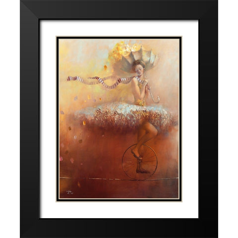 Parapluie Black Modern Wood Framed Art Print with Double Matting by Tchoubakov, Oleg