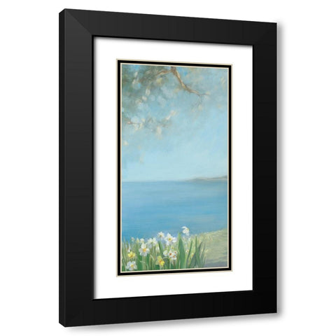 Isola Bella I Black Modern Wood Framed Art Print with Double Matting by Vernageau, Sylvie