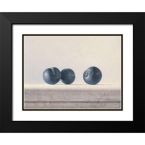 12DK1290 Black Modern Wood Framed Art Print with Double Matting by Delaer