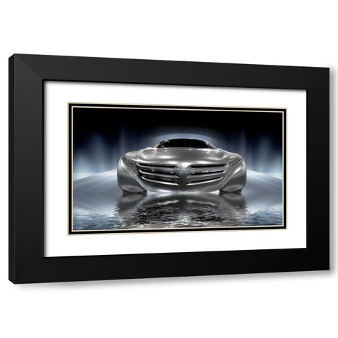 Car Collection Water Black Modern Wood Framed Art Print with Double Matting by Hillert, Peter
