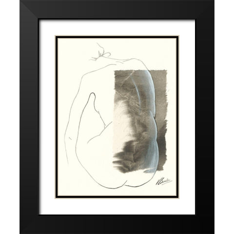 Maïte I Black Modern Wood Framed Art Print with Double Matting by Cadoret, Virginie