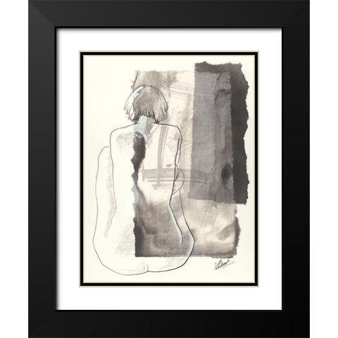 Noemie II Black Modern Wood Framed Art Print with Double Matting by Cadoret, Virginie