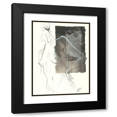 Maïte II Black Modern Wood Framed Art Print with Double Matting by Cadoret, Virginie