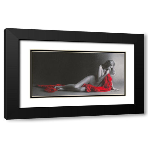 Sensuality Black Modern Wood Framed Art Print with Double Matting by Seifert, Brita