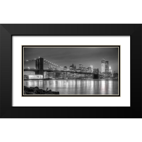 Fraternal Twins Black Modern Wood Framed Art Print with Double Matting by Terrible, Aurelien