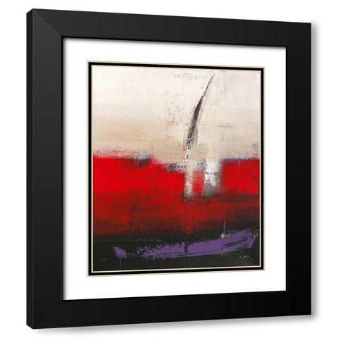 L existence Black Modern Wood Framed Art Print with Double Matting by Becam, Carole