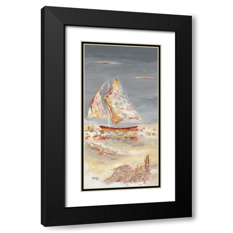 Vogue Black Modern Wood Framed Art Print with Double Matting by Marso