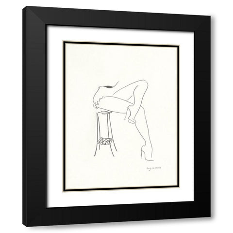 Serie Beine IV Black Modern Wood Framed Art Print with Double Matting by Schneider, Rosy