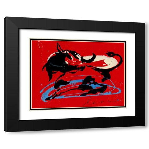 El Sol Y Mar Black Modern Wood Framed Art Print with Double Matting by Bosboom, Leon