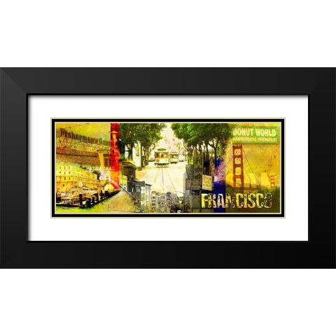 San Francisco Black Modern Wood Framed Art Print with Double Matting by Carlson, Don