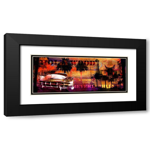 Beverly Hills Black Modern Wood Framed Art Print with Double Matting by Carlson, Don