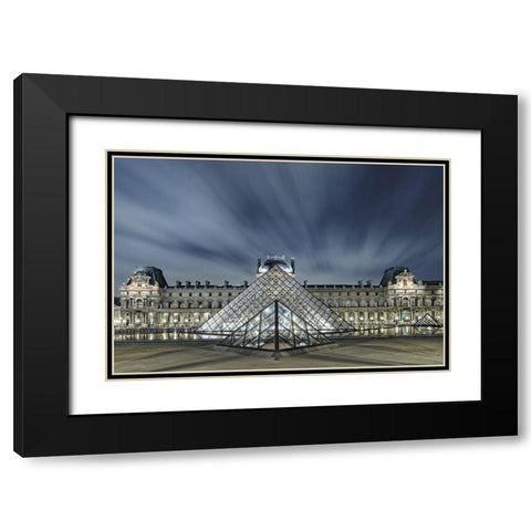 Pyramide moderne Black Modern Wood Framed Art Print with Double Matting by Bertrande, Arnaud