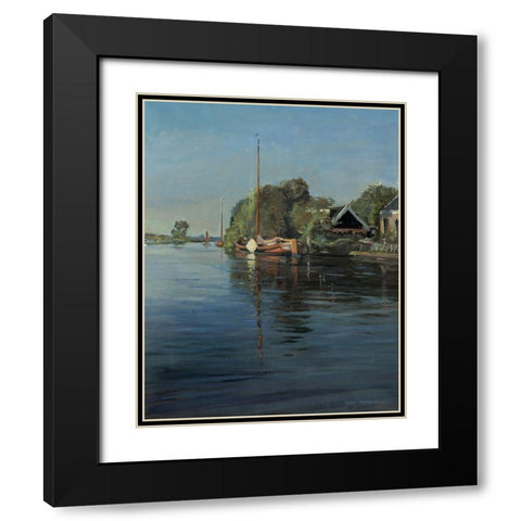 View on Eastermar Black Modern Wood Framed Art Print with Double Matting by Koopmans, Gosse