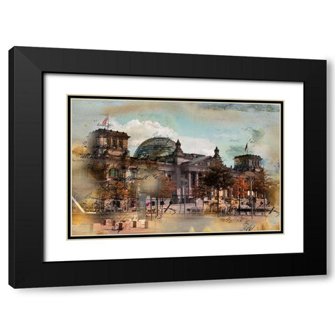 Berlin IV Black Modern Wood Framed Art Print with Double Matting by Le Visage, J-M