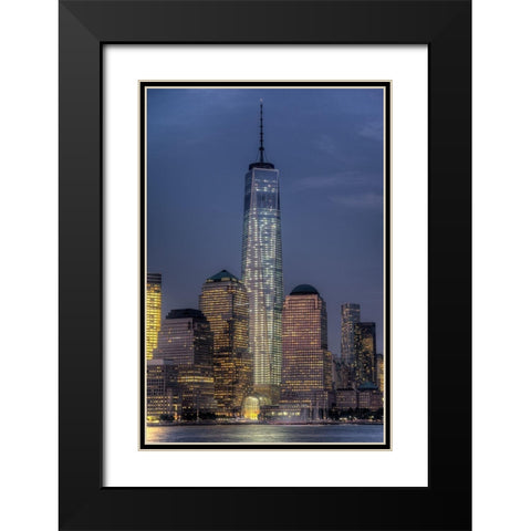 Symbol Black Modern Wood Framed Art Print with Double Matting by Terrible, Aurelien