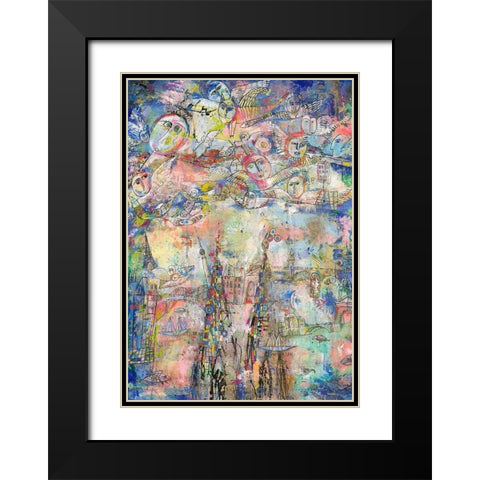 Himmel uber der Stadt Black Modern Wood Framed Art Print with Double Matting by Luci
