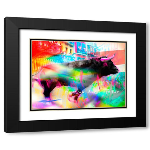 Feria del Toro Black Modern Wood Framed Art Print with Double Matting by Bosboom, Leon