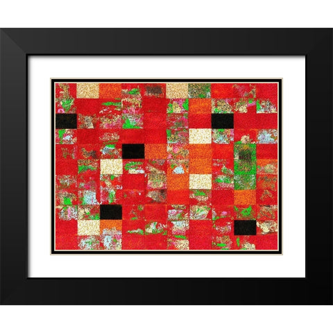 China Red Black Modern Wood Framed Art Print with Double Matting by Fahar