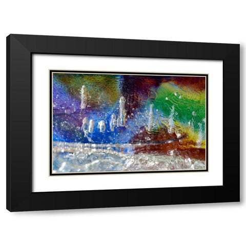 Iceline Black Modern Wood Framed Art Print with Double Matting by NUPHO