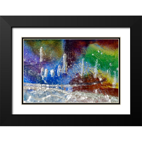Iceline Black Modern Wood Framed Art Print with Double Matting by NUPHO